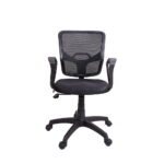 Net Black Computer Revolving Chair - WeftKart