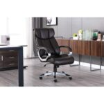 Leather Office Chair With Headrest - WeftKart