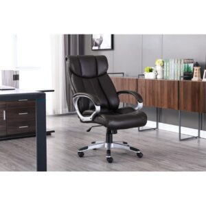 Leather Office Chair With Headrest - WeftKart