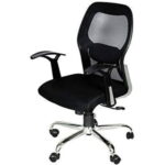 Black Office Mesh Chair Ergonomic - WeftKart