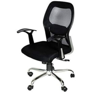 Black Office Mesh Chair Ergonomic - WeftKart