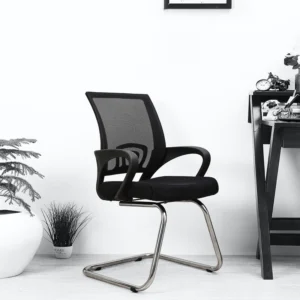Cantilever Chair in Black Colour - WeftKart