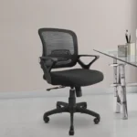 Tiny Office Chair In Black - WeftKart