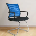 Cantilever Chair In Black And Blue - WeftKart