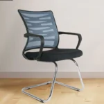 Cantilever Chair In Black And Grey - WeftKart