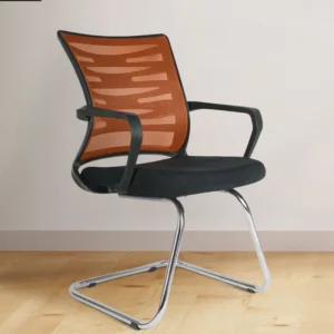 Cantilever Chair In Black And Maroon - WeftKart