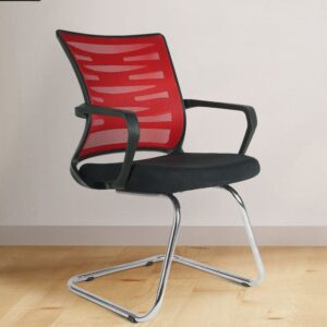 Cantilever Chair In Black And Red - WeftKart