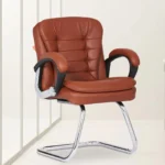 Cantilever Chair In Tan Colour - WeftKart