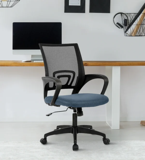 Back Executive Office Chair Blue Adjustable Chair - WeftKart