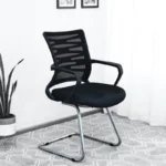 WeftKart Visitor Chair in Black Colour LB32FIXED