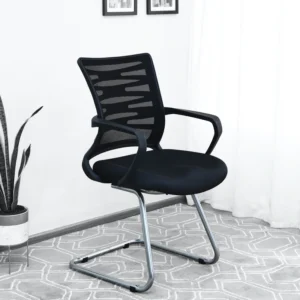 WeftKart Visitor Chair in Black Colour LB32FIXED