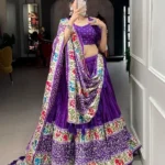 Crush Dola silk Lehenga Choli With A Gorgeous Design Of Bandhej Print And Patola Print Navaratri Lehengas - WeftKart