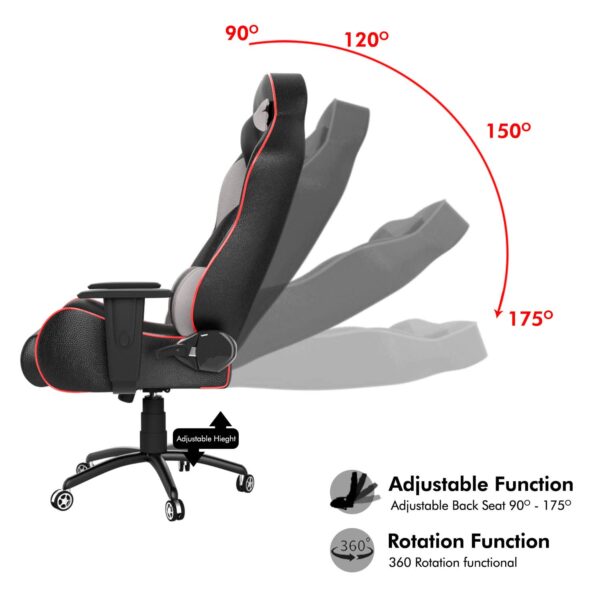 WeftKart RGC14 Gaming Chair: Elevate Your Gaming and Office Comfort in Sleek Black