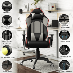 WeftKart RGC14 Gaming Chair: Elevate Your Gaming and Office Comfort in Sleek Black