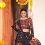 Fancy Chaniya Choli with Exclusive Black Embroidered Work