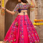 Deep Pink Exclusive Embroidered Work Navratri Chaniya Choli Collection