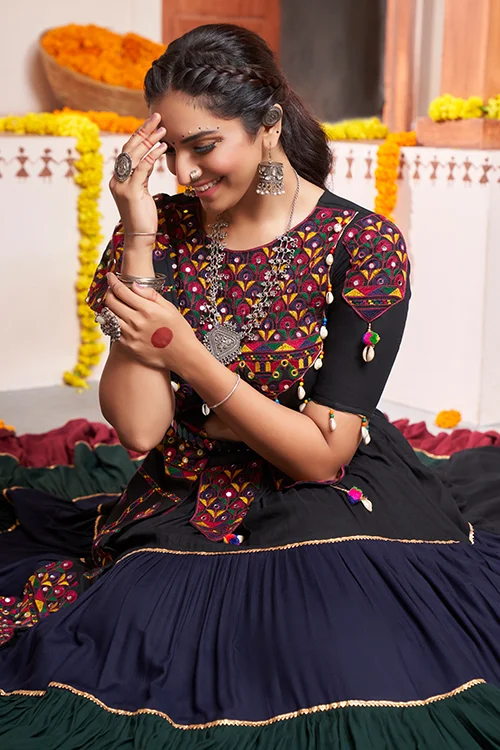 Navratri Festival New Pattern Multi-Color Chaniya Choli Style