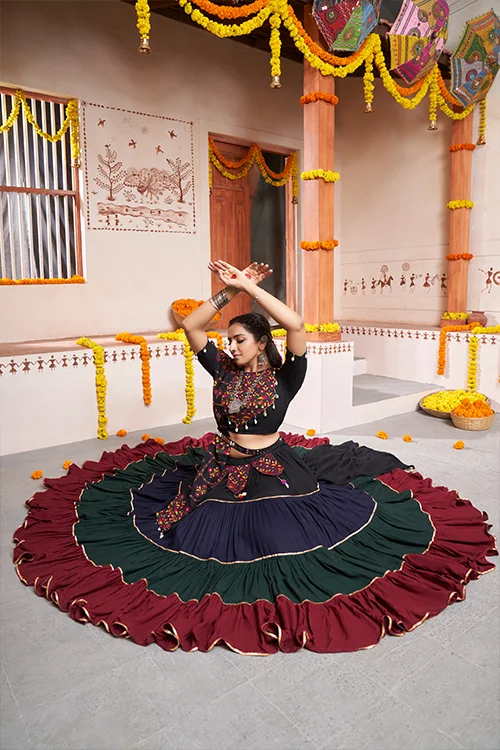 Navratri Festival New Pattern Multi-Color Chaniya Choli Style