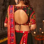 Green Color Embroidered Ethnic Traditional Navratri Chaniya Choli