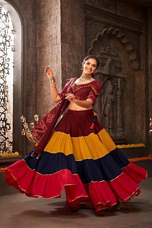 Multi Color Beautiful Chaniya Choli For Women Navratri