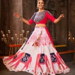 Printed Work White Color Best Chaniya Choli For Navratri Festival