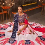 Printed Work White Color Best Chaniya Choli For Navratri Festival