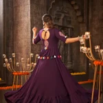 Purple Thread Embroidered Designer Traditonal Navratri Collection