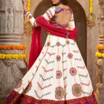Pearl White Embroidered Navratri Special Chaniya Choli Collection
