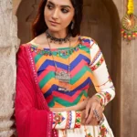 Pearl White Embroidered Navratri Special Chaniya Choli Collection