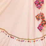 Gujarati White Navratri Lehenga Choli Set