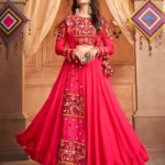 Gujarati Pink Navratri Lehenga Choli Set