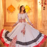 Gujarati Grey Navratri Lehenga Choli Set