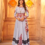 Gujarati Grey Navratri Lehenga Choli Set
