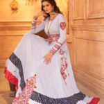 Gujarati Grey Navratri Lehenga Choli Set
