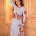 Gujarati Grey Navratri Lehenga Choli Set