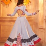 Gujarati Grey Navratri Lehenga Choli Set