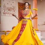 New Stylish Chaniya Choli with Exclusive Yellow Mirror Work