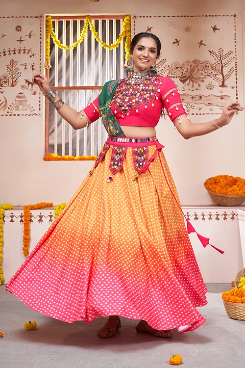 Yellow Printed Embroidered Designer Chaniya Choli for Stylish Occasions