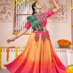 Yellow Printed Embroidered Designer Chaniya Choli for Stylish Occasions