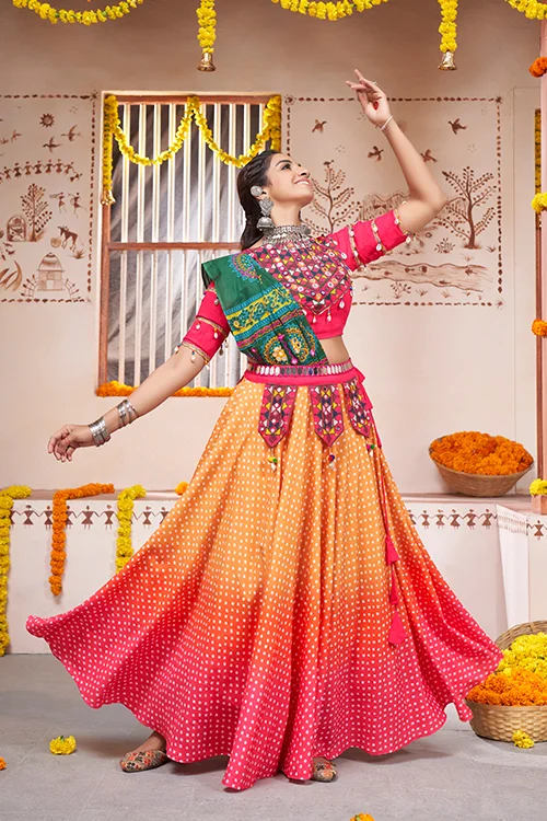 Yellow Printed Embroidered Designer Chaniya Choli for Stylish Occasions
