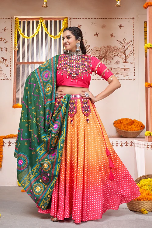 Yellow Printed Embroidered Designer Chaniya Choli for Stylish Occasions