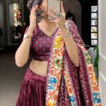 Wedding Wear Lehenga Choli Maroon Patola Print Dola Silk