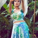 Green Lehenga Choli with Fancy Dupatta with Digital Printed Work for Party Wear