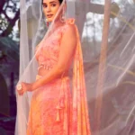 Orange Lehenga Choli with Fancy Dupatta with Digital Printed Work for Party Wear