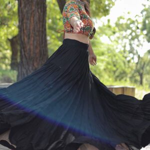 Designer Readymade Black Reyon Lehenga Choli Set