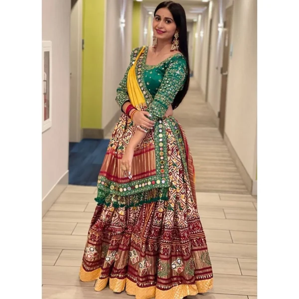 Digital Print Muslin Cotton Lehenga Choli