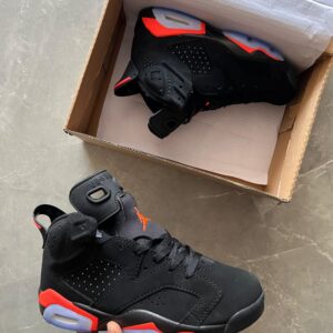 Branded Air Retro 6 Infrared Black Sneakers