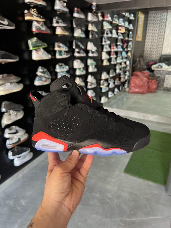 Branded Air Retro 6 Infrared Black Sneakers