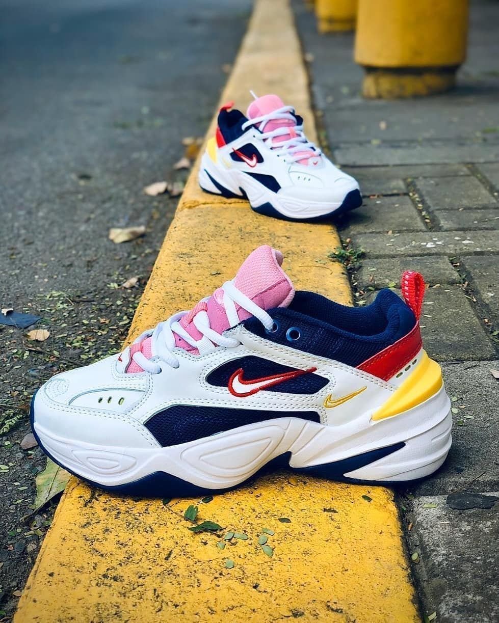 Nike m2k tekno white yellow hot sale
