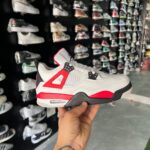 Branded Jordan Retro 4 1st Copy (White and Red)